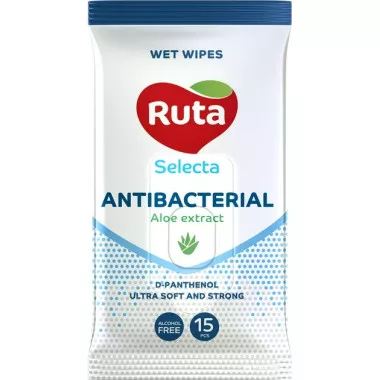 Вологі серветки Ruta Selecta антибактеріальні 15 штук